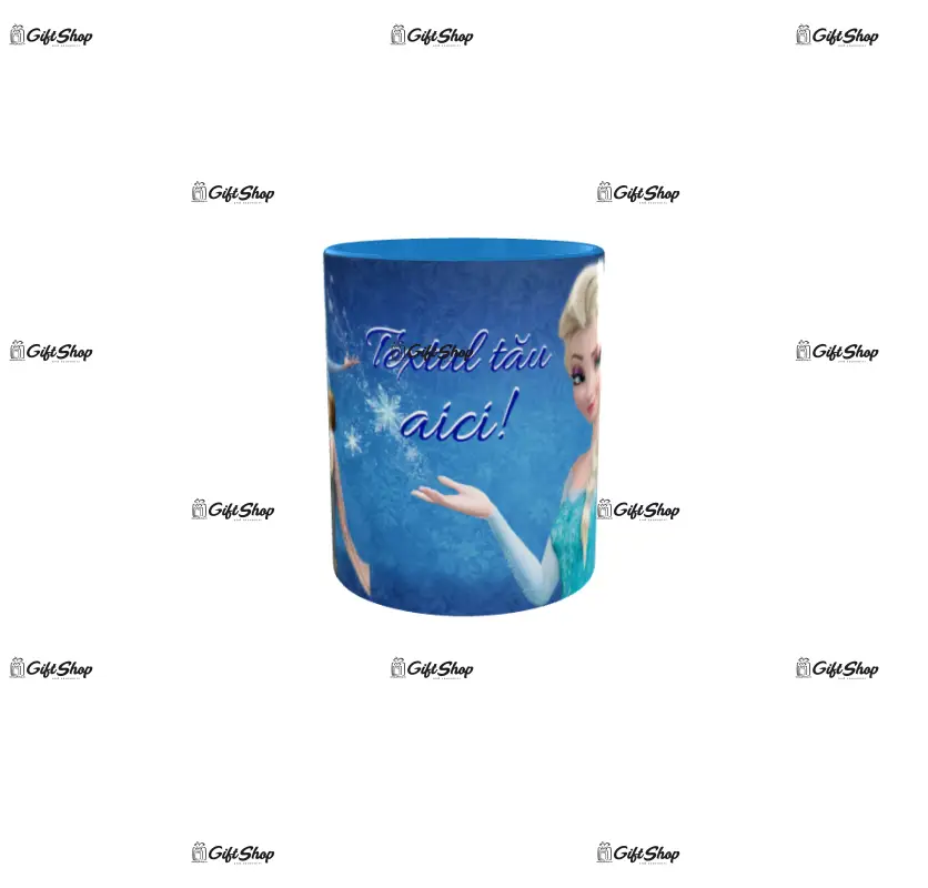 Elsa, frozen, cana personalizata cu poza si text, 330ml, model 3353